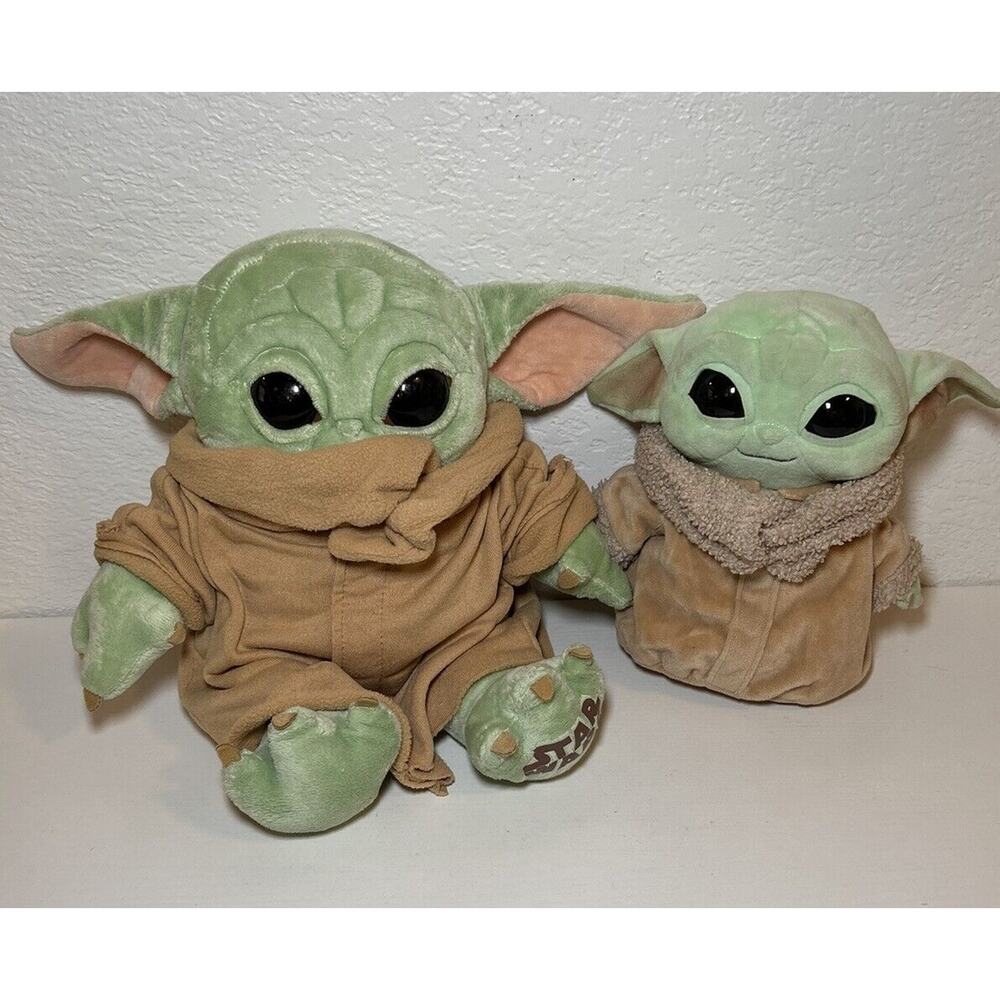 BaB + Mattel Lot Of 2 Child Grogu Baby Yoda Star Wars Mandalorian Stuffed Plush